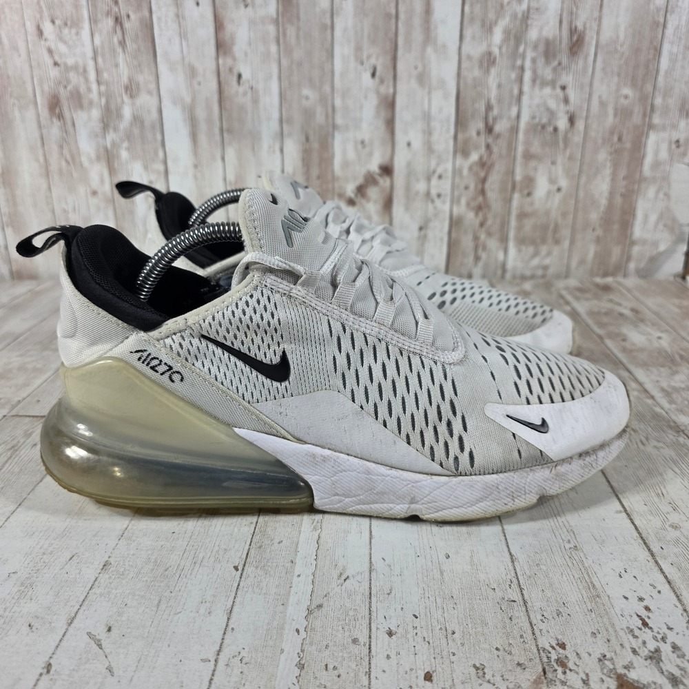 Nike Air Max 270 Mens Shoes White Black AH8050-100 Running Sneakers Size 10